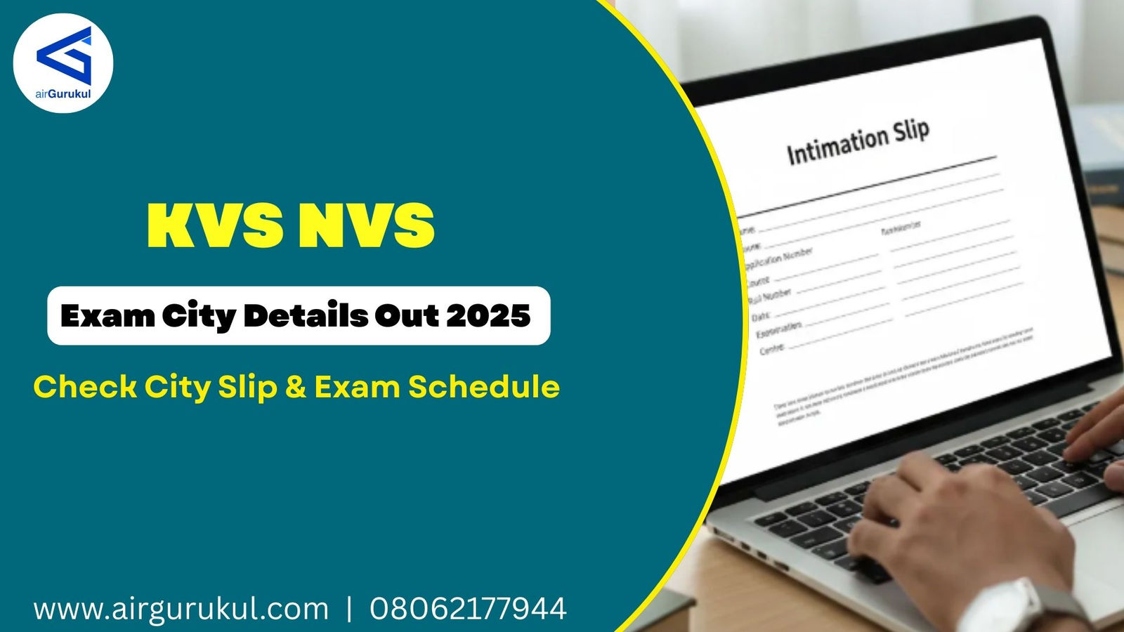 KVS NVS Exam City Details 2025 Out — Check City Slip & Exam Schedule