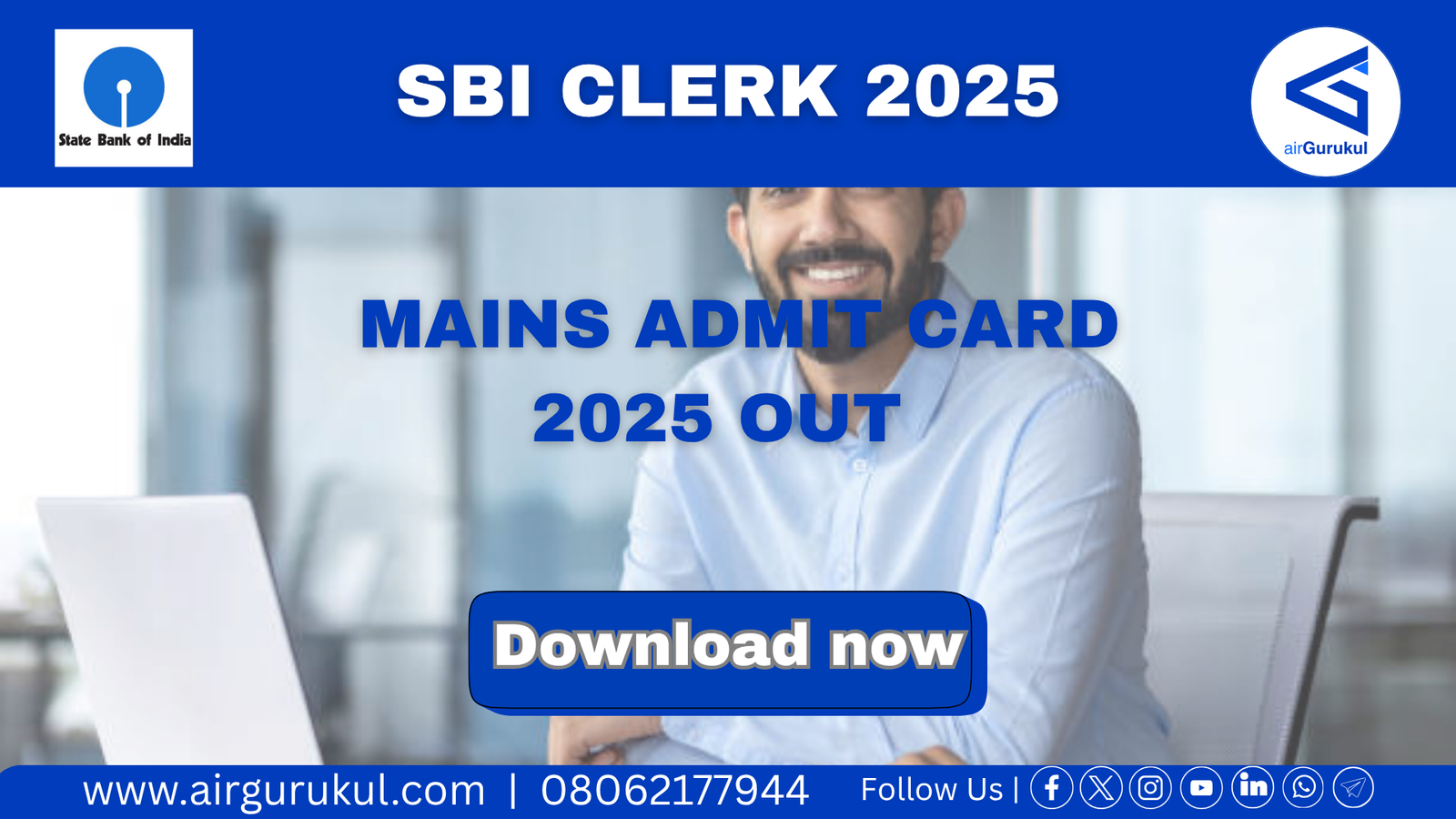 SBI Clerk Mains Admit Card 2025 Out