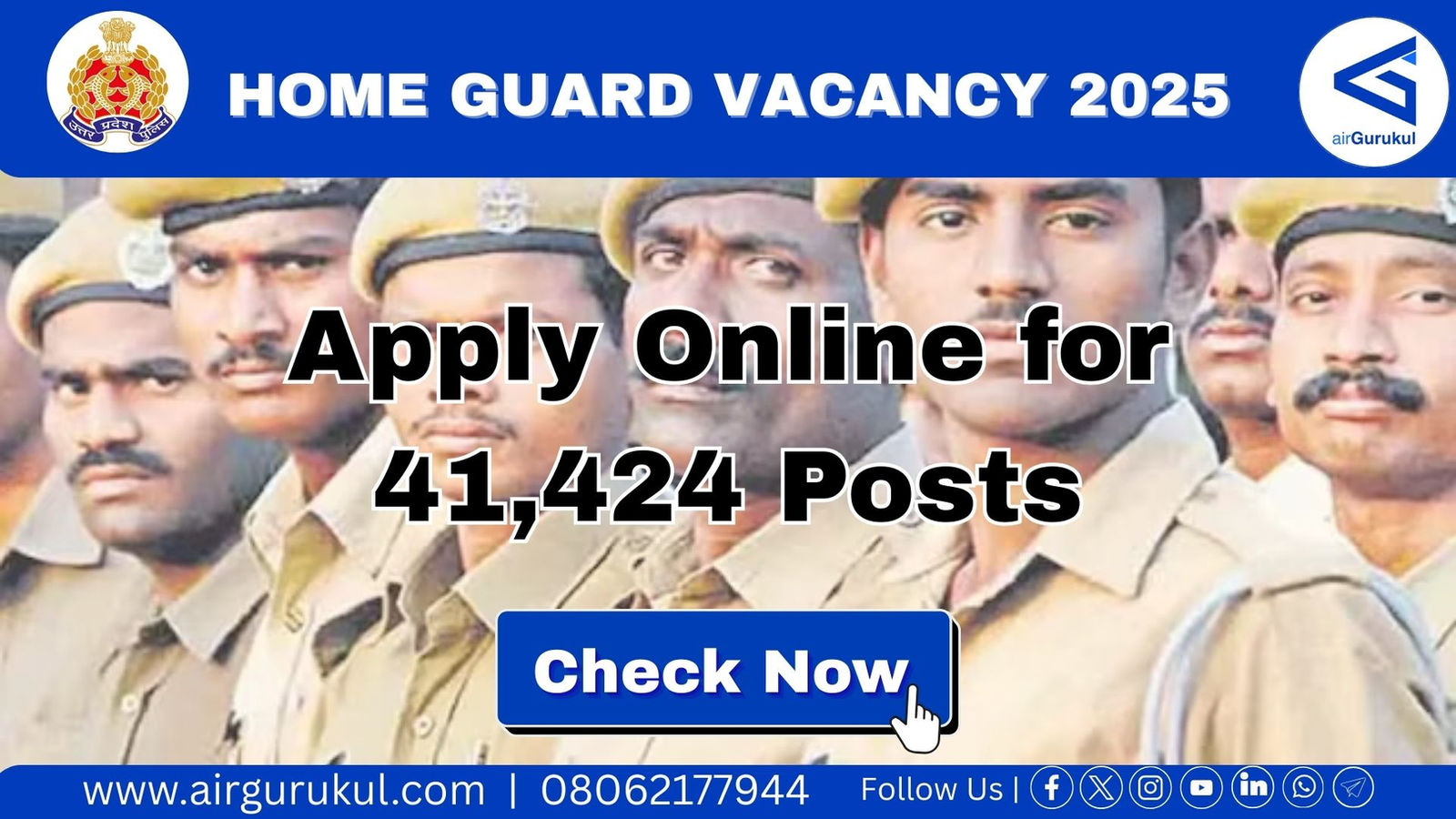 UP Home Guard Vacancy 2025: Apply Online for 41,424 Posts
