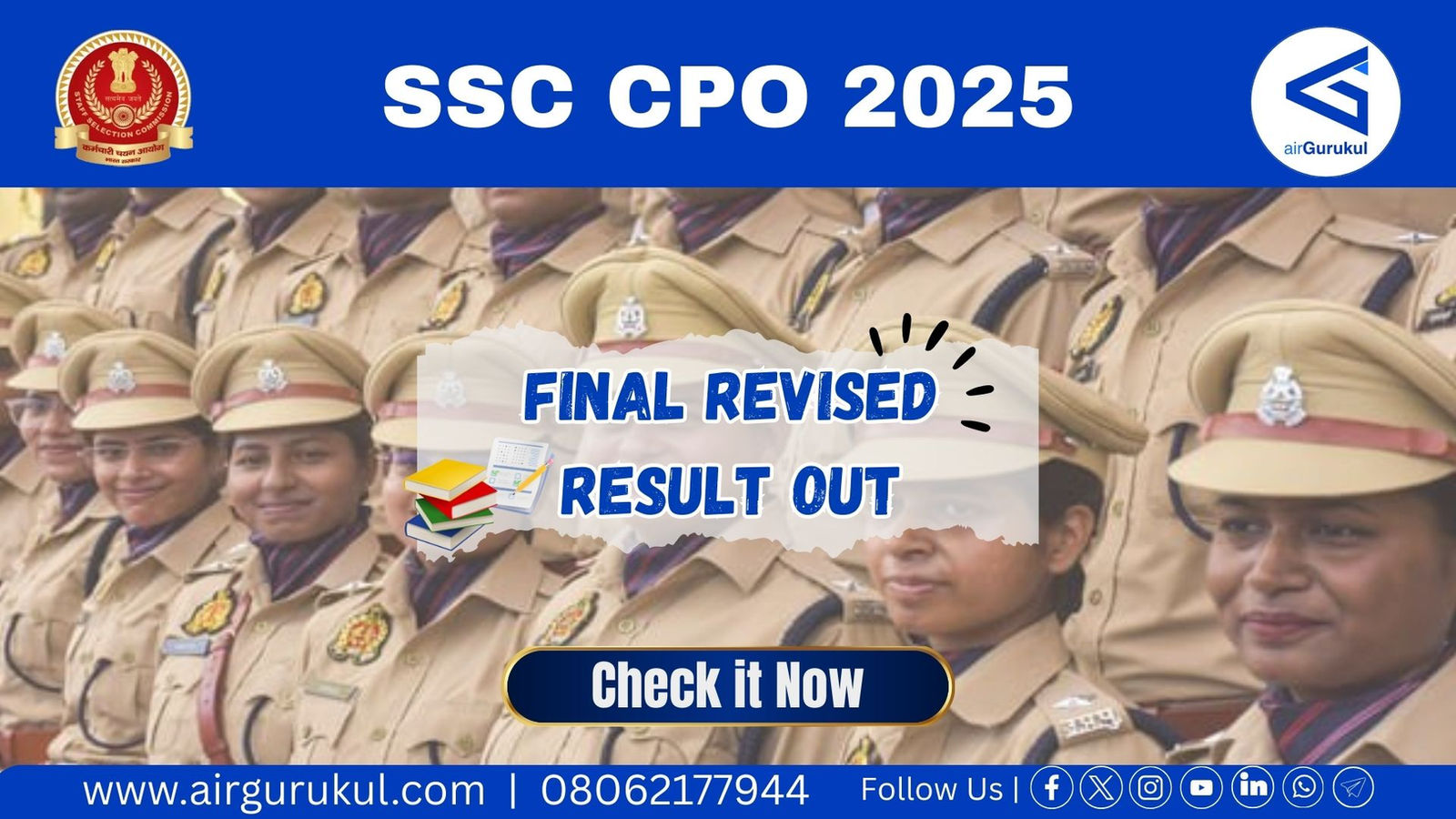 SSC CPO Paper 2 Revised Final Result 2025 Out-Download Link