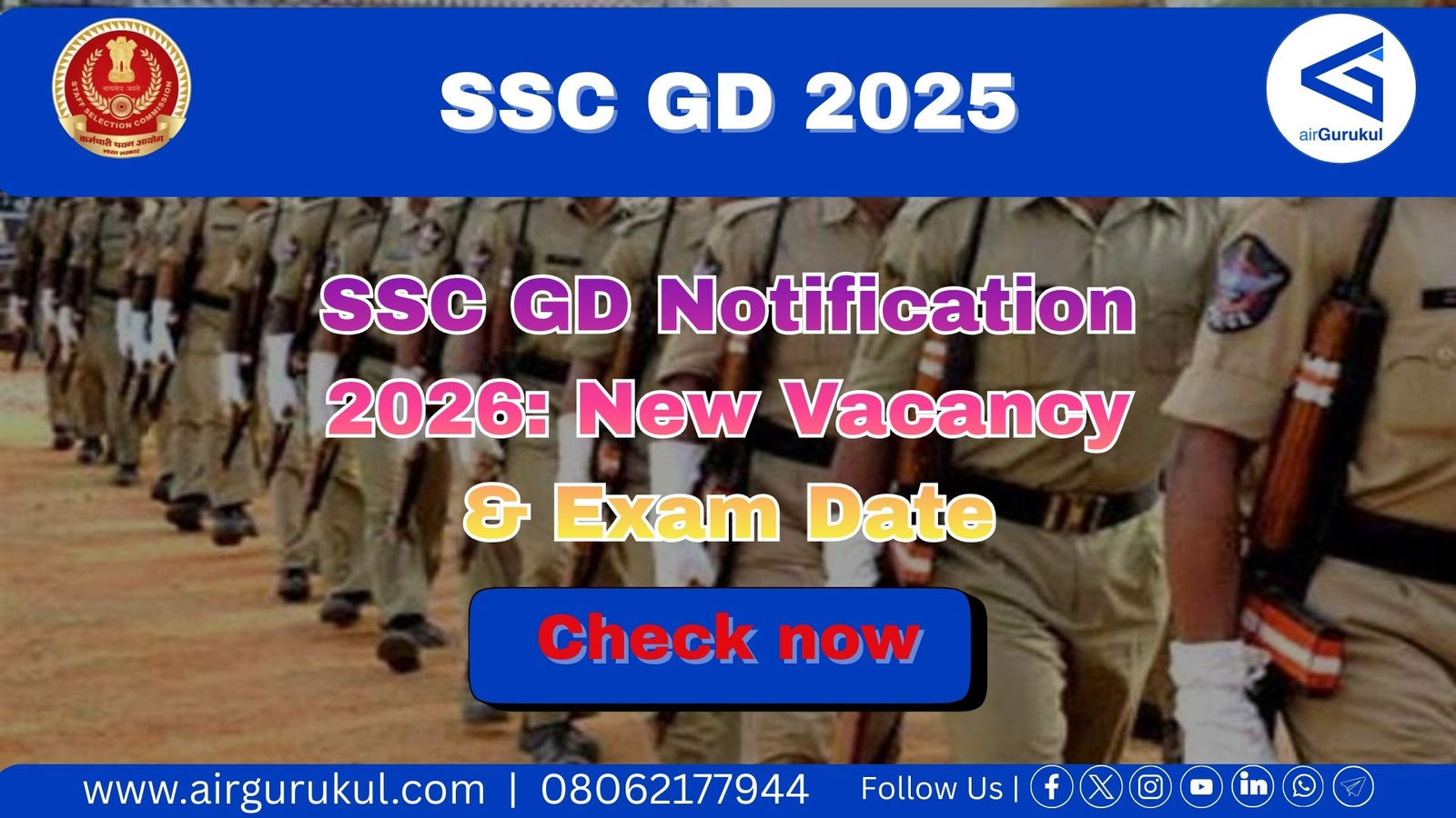 SSC GD Notification 2026: New Vacancy & Exam Date
