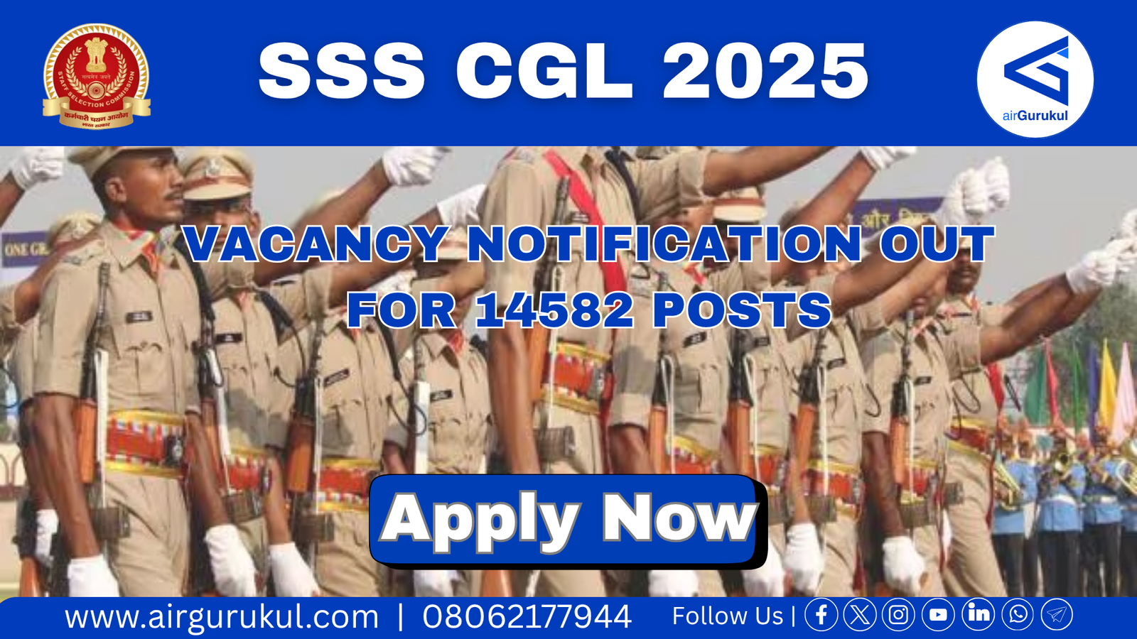 SSC CGL Vacancy 2025 Notification Out for 14582 Posts