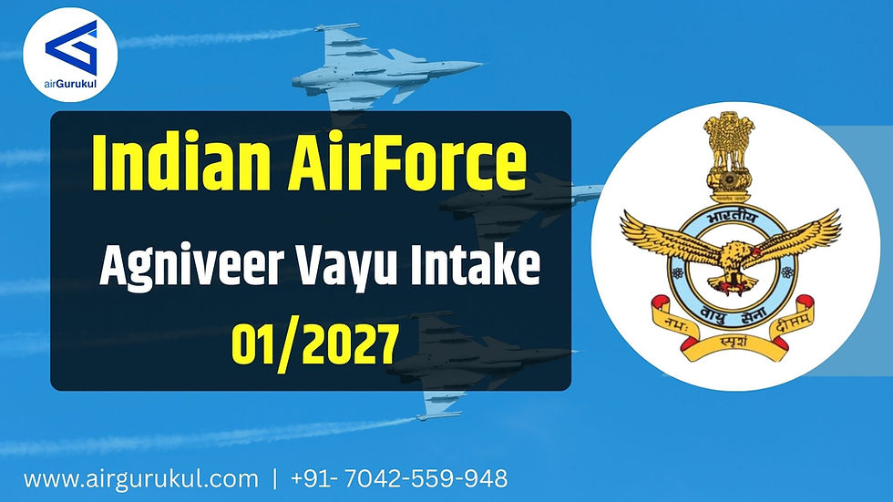 Indian AirForce Agniveer Vayu Intake 01/2027 Online Form: Apply Now