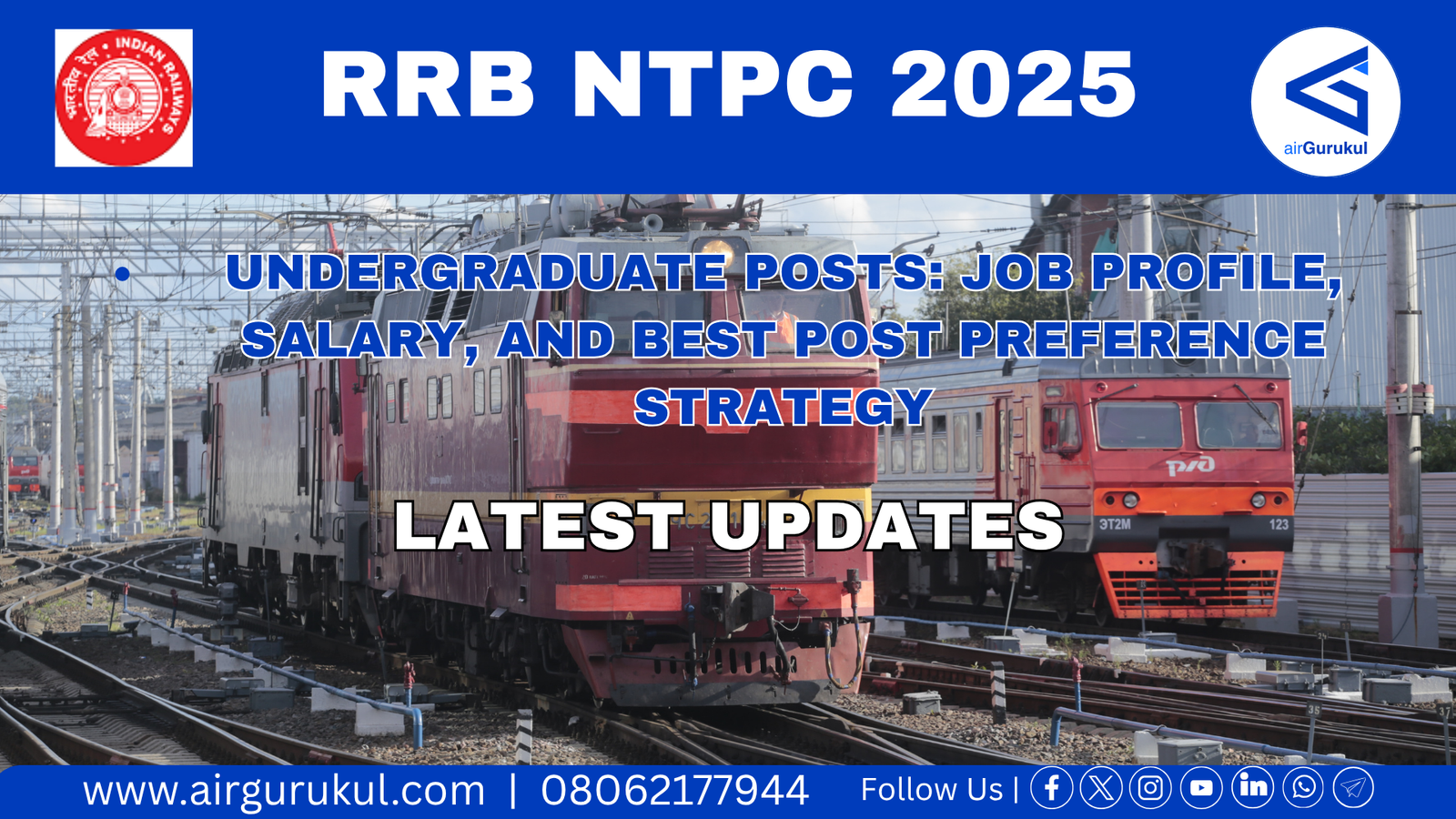 RRB NTPC 2025 Undergraduate Posts: Job Profile, Salary, and Best Post Preference Strategy