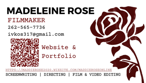 Madeleine Rose (RoseFilms) Business Card BACK