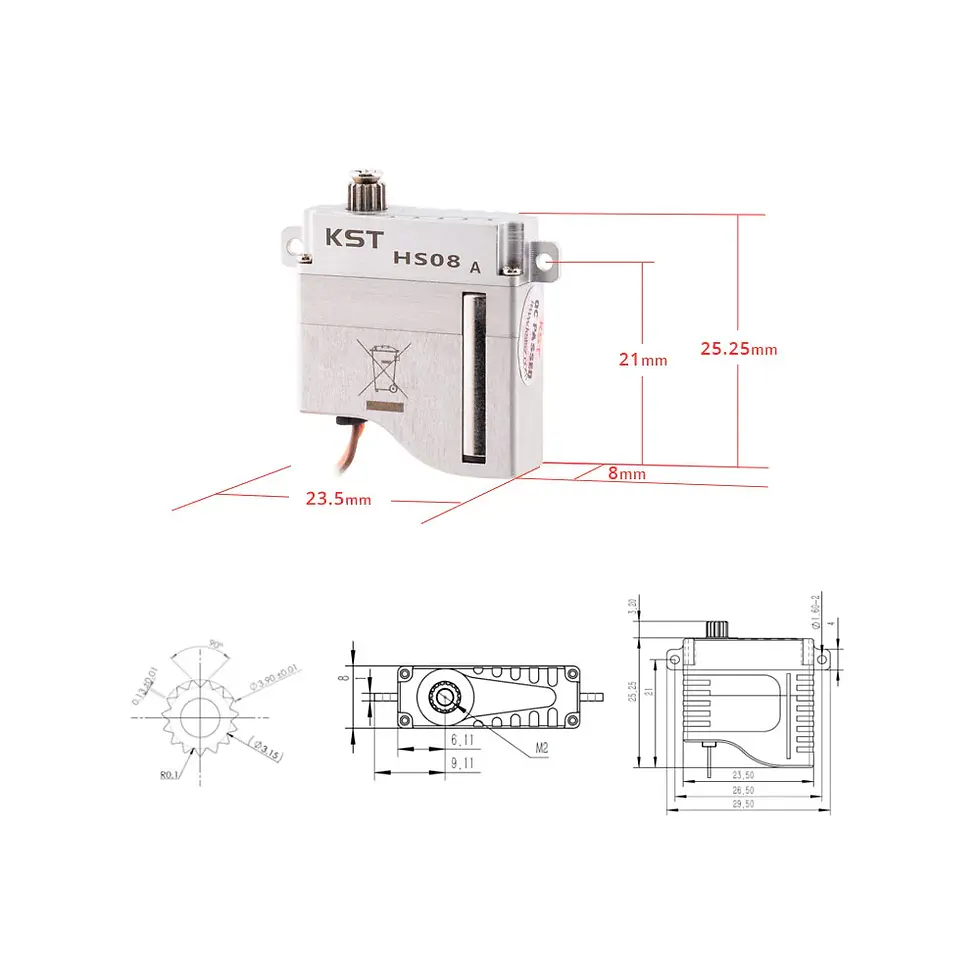 Thumbnail: KST HS08A HV Digital Metal Gear Micro Servo – 6.0Kgf.cm 0.09sec