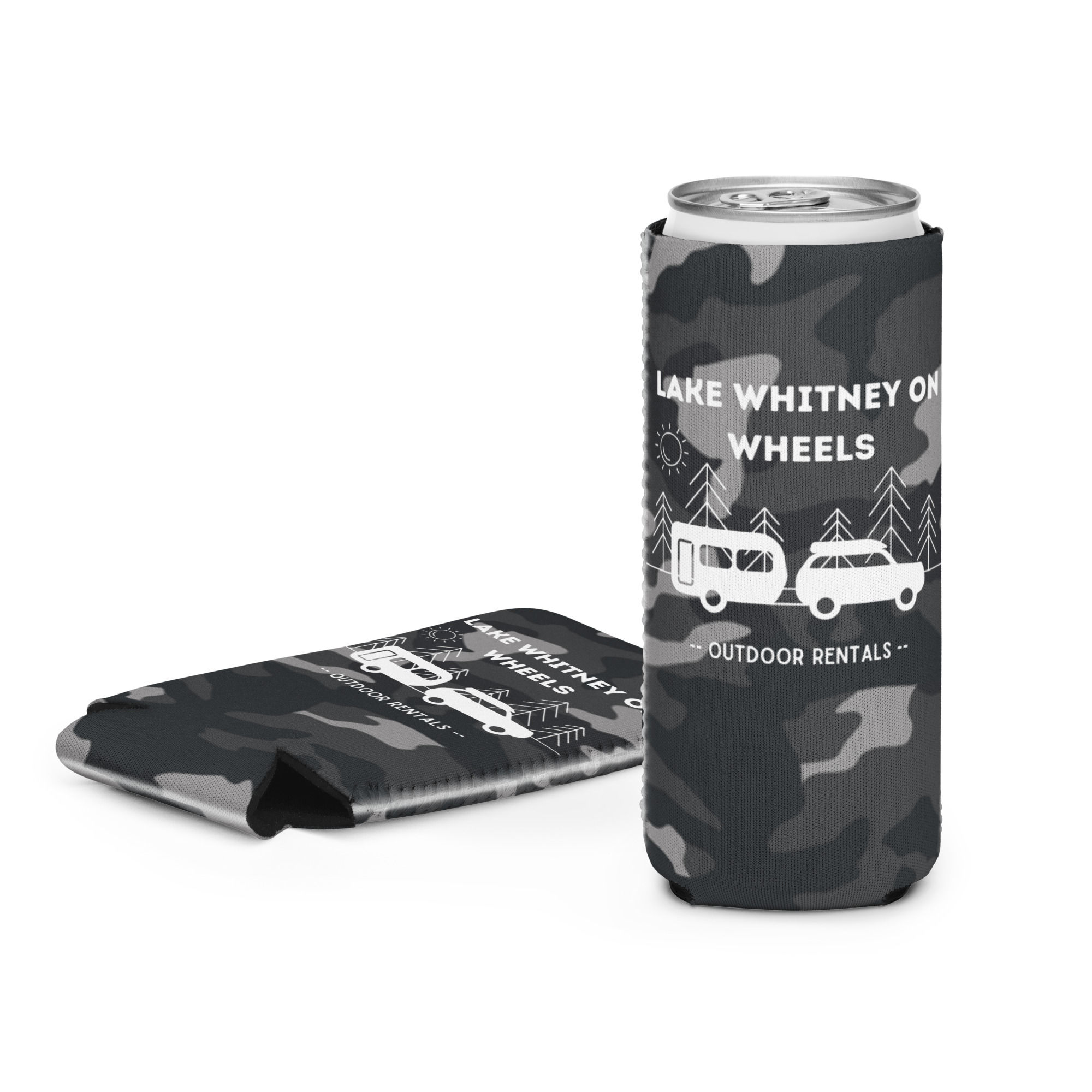 Camo Can Cooler Koozie for Camping and Lake Days
