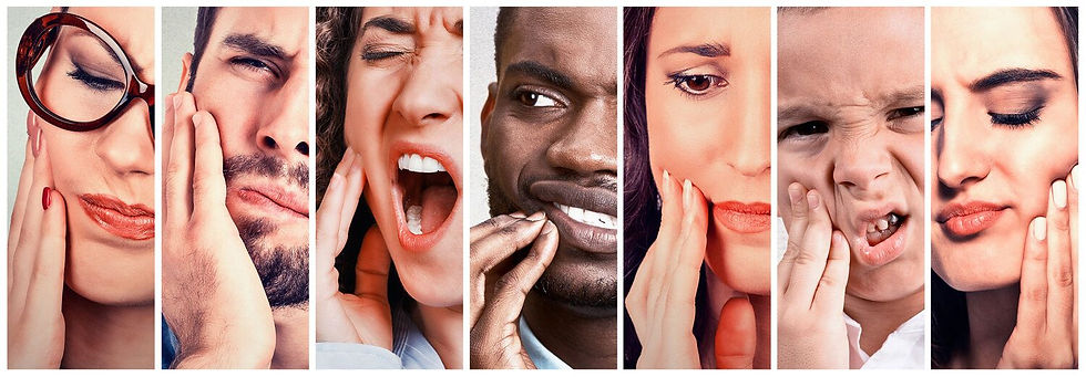 Various People Experiencing Severe Toothache