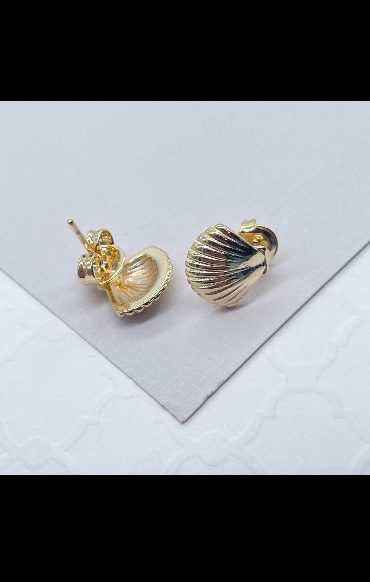 Shell 18K GF Earrings