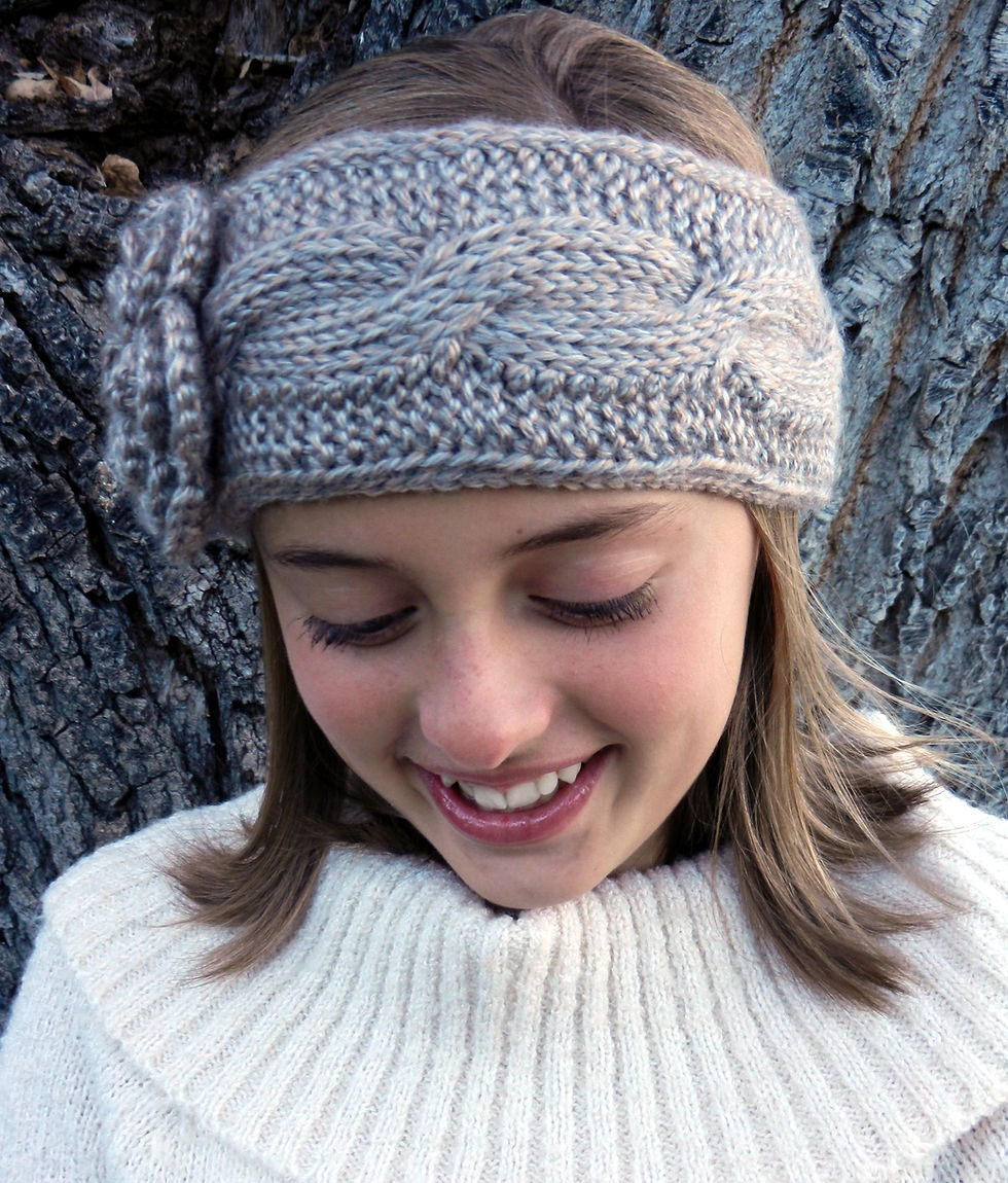 Thumbnail: Tunisian Crochet Cable Headband Pattern with flower