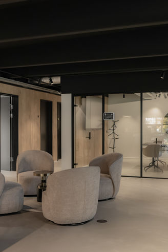 Norsyn domicil designet af Studio Materra, lounge område