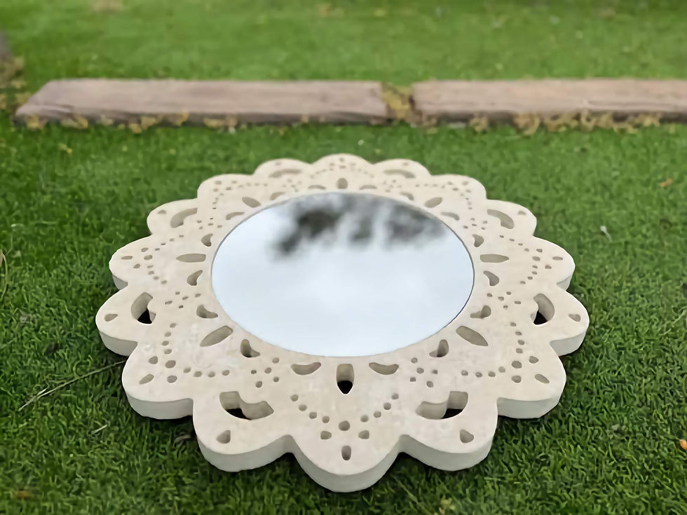 Specchio Leda in Pietra Leccese