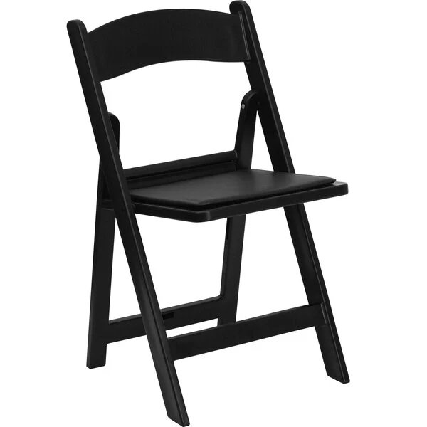 Black Padded Folding Chair