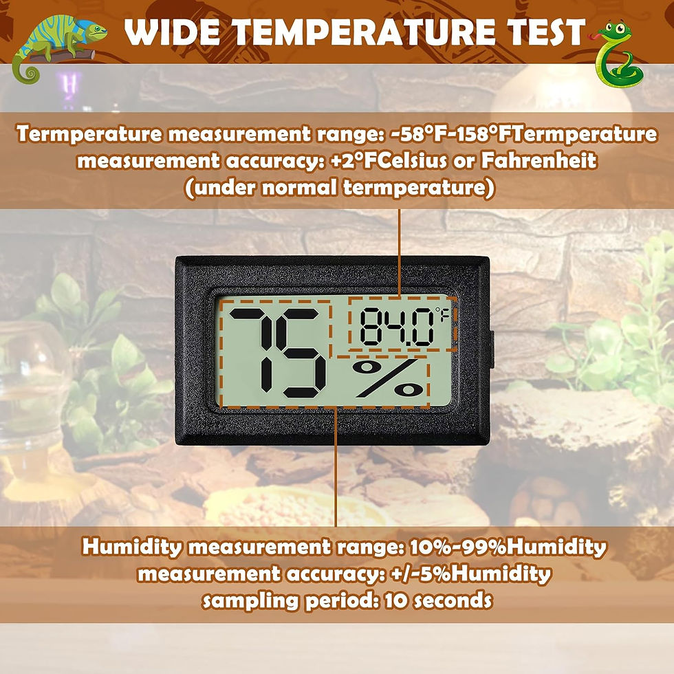 Thumbnail: 2-Pack 2-in-1 Thermometer & Hygrometer for Reptiles — Terrarium Tool for Repti