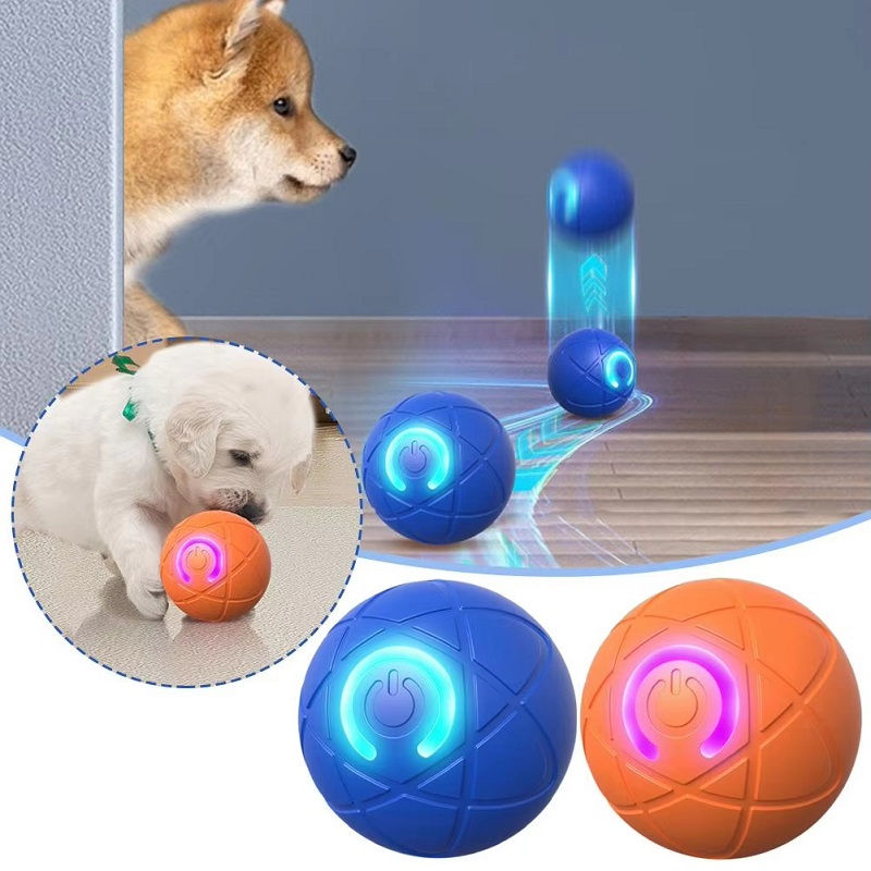Dog Toy Ball Interactive Rolling Ball Auto Moving Dog Toy Two Modes Rechargeable