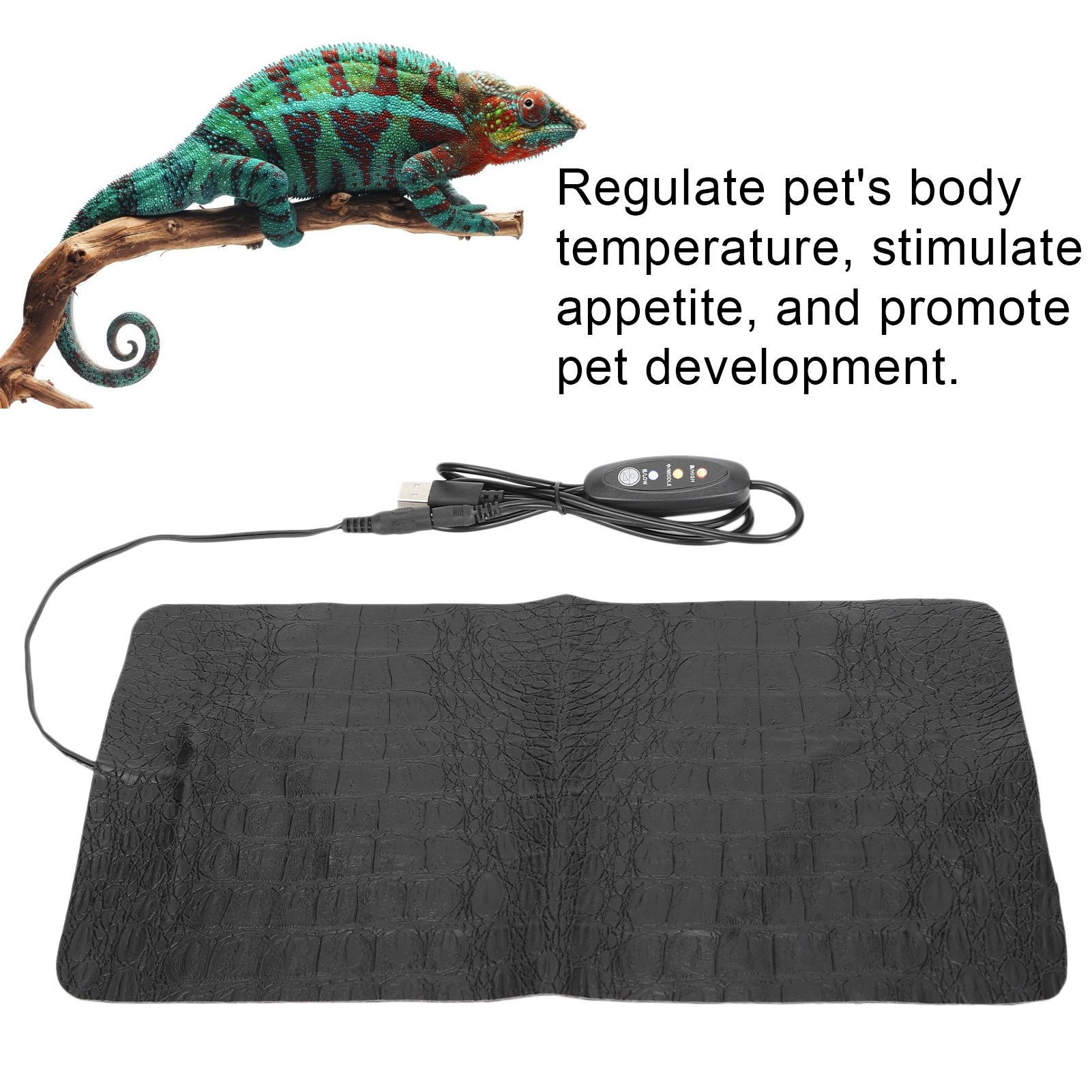 Heat Mat for Reptiles USB Reptile AntiScratch Heating Pad Waterproof Heat Mat fo