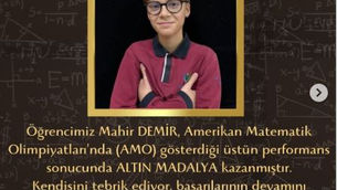Amerikan Matematik Olimpiyatları’ nda (AMO) ALTIN MADALYA 🥇