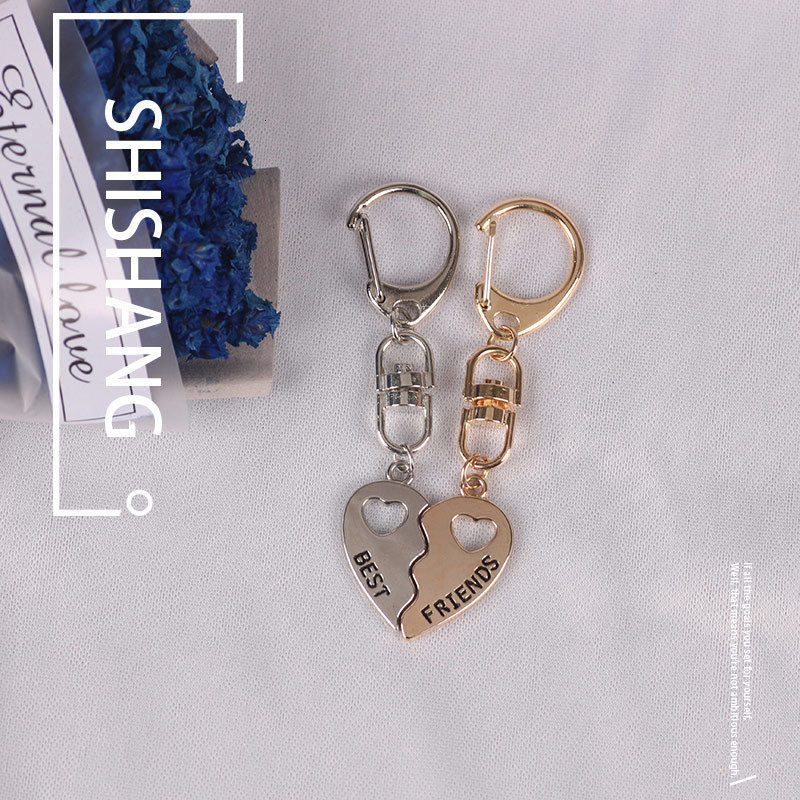 Thumbnail: 2pcs Romantic Best Friend Pendant Necklace Women Hollow Heart Best Friends Forev