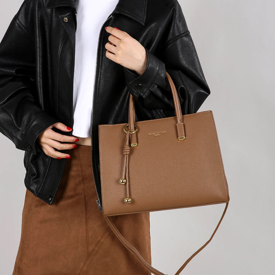 Thumbnail: Genuine Brand Top Quality Leather Handbag Women's Tote Messenger Sac Designer La
