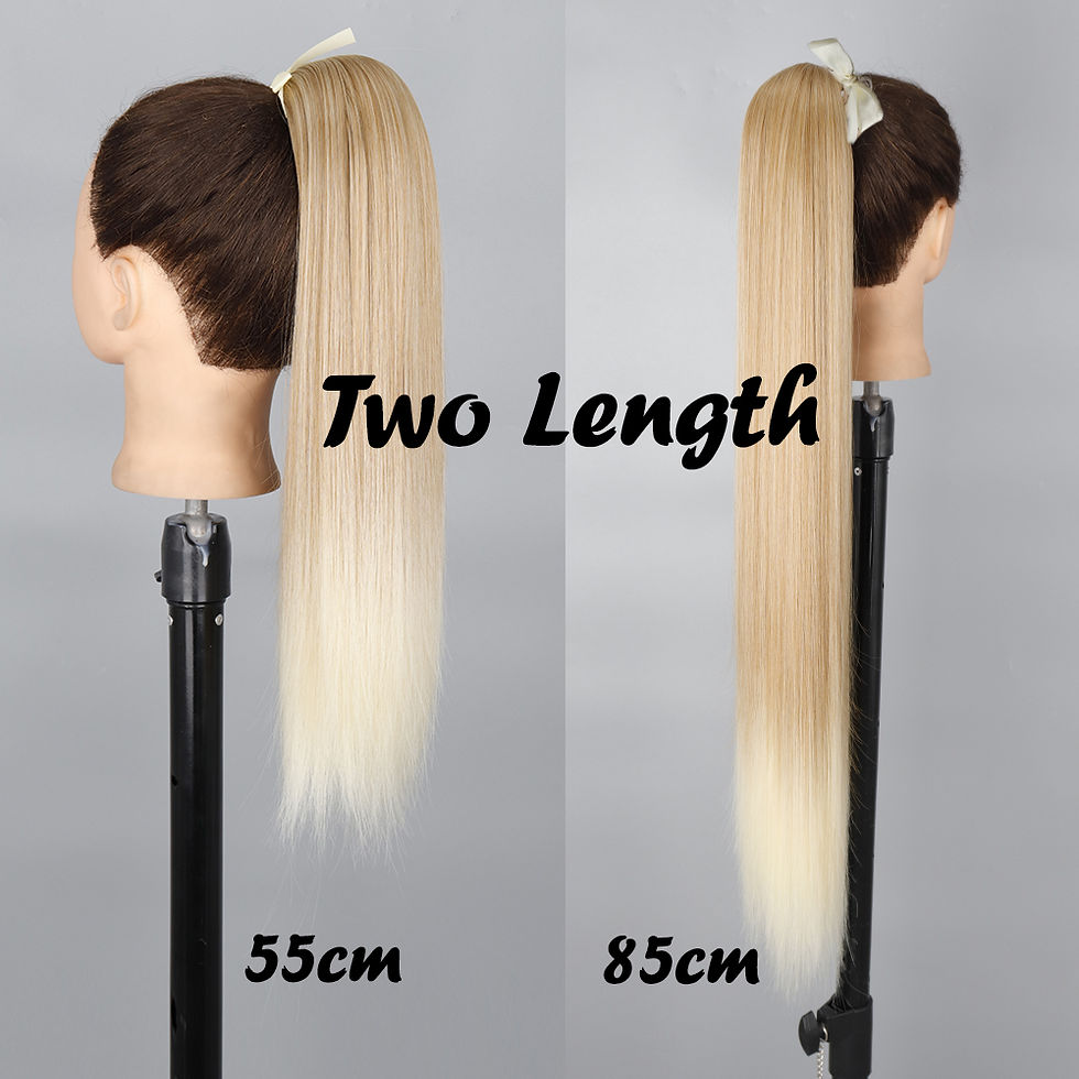 Thumbnail: MERISIHAIR Synthetic Long Straight Wrap Around Clip In Ponytail Hair Extension H