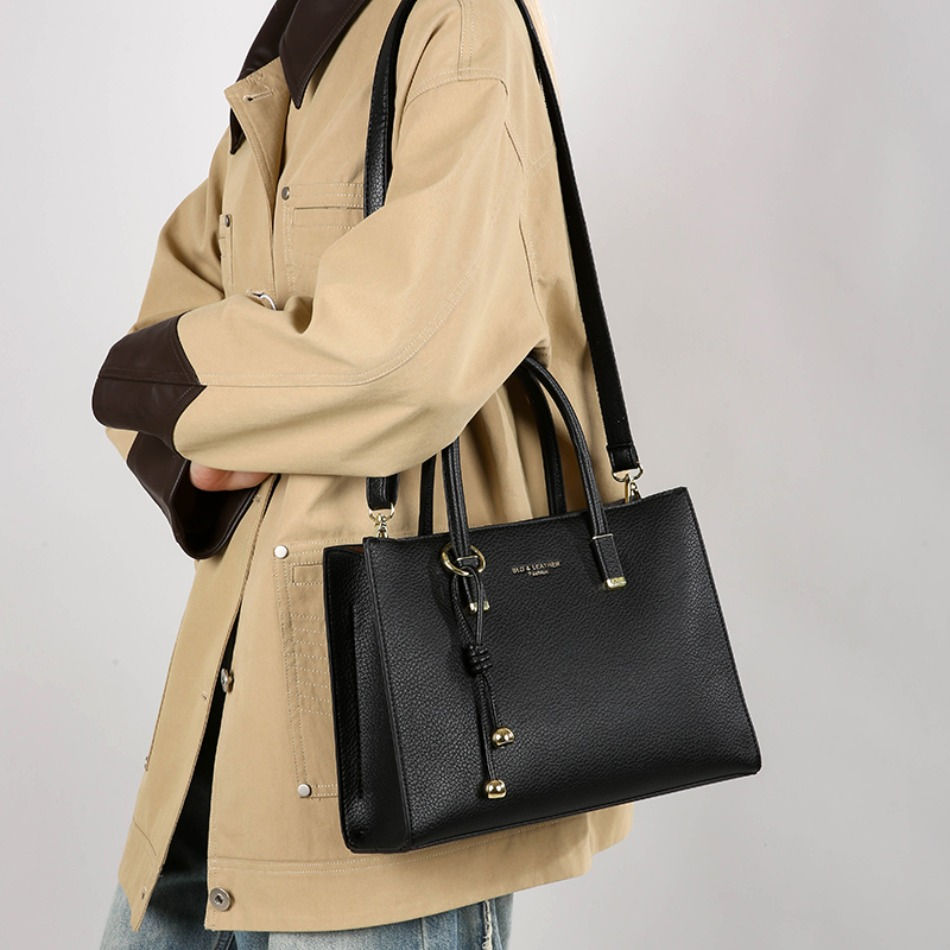 Thumbnail: Genuine Brand Top Quality Leather Handbag Women's Tote Messenger Sac Designer La