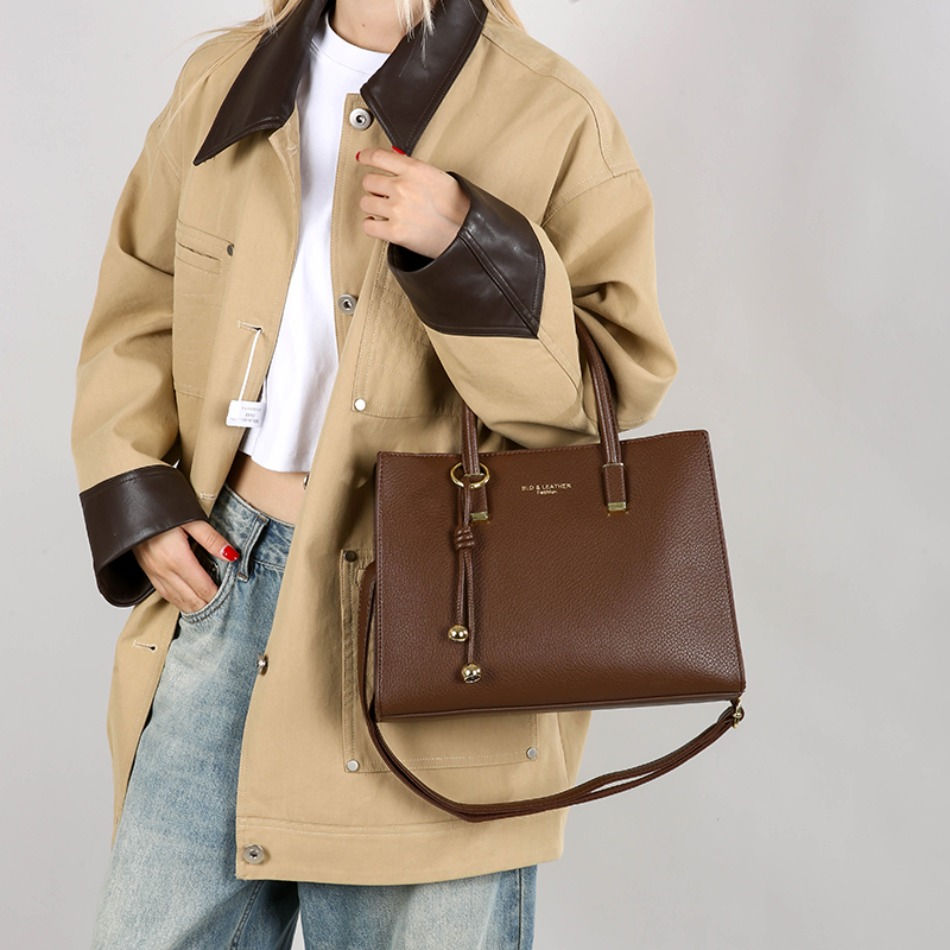 Thumbnail: Genuine Brand Top Quality Leather Handbag Women's Tote Messenger Sac Designer La