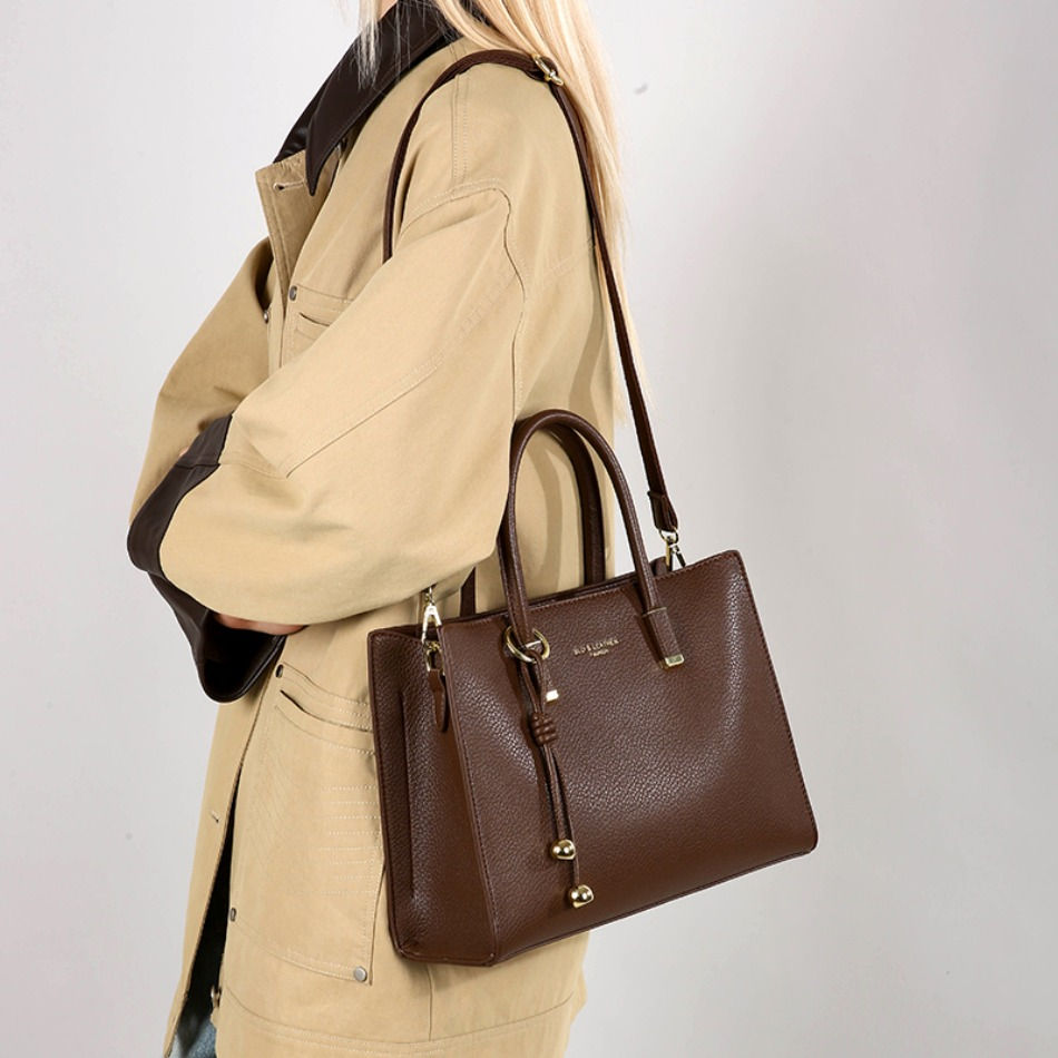 Thumbnail: Genuine Brand Top Quality Leather Handbag Women's Tote Messenger Sac Designer La