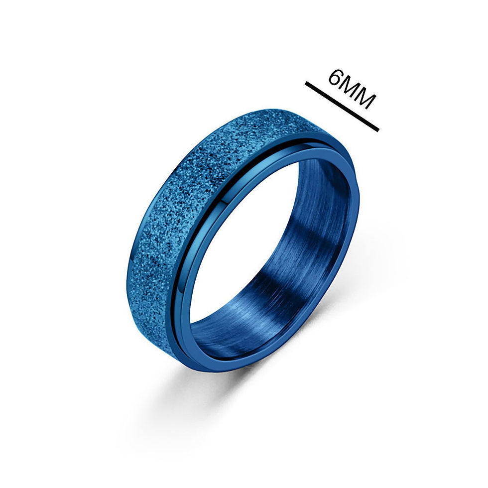Thumbnail: Anxiety Ring Figet Spinner Rings For Women & Men Stainless Steel Rotate Freely S