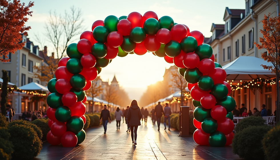 Magical Holiday Events Featuring Whimsical Balloon Sculptures and Arches