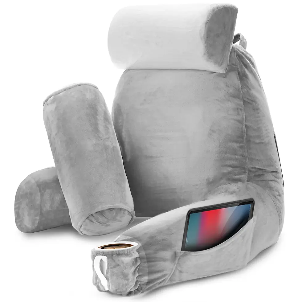 Silver - Large Reading Pillow