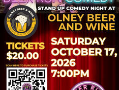 Saturday October 17, 2026 @ Olney Beer and Wine - Olney, Maryland