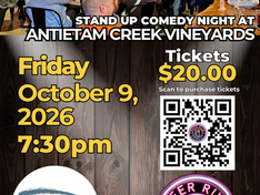 Friday October 9, 2026 @ Antietam Creek Vineyards - Sharpsburg, Maryland