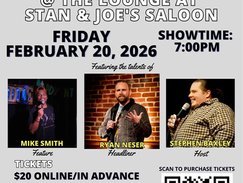 Stand Up Comedy @ Stan and Joe's Saloon - Friday February 20, 2026 - Annapolis, MD