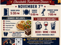 SPECIAL EVENT! Fundraiser supporting the Welcome Home Fund! Saturday November 7, 2026 @ Loudoun Elks Lodge - Sterling, VA