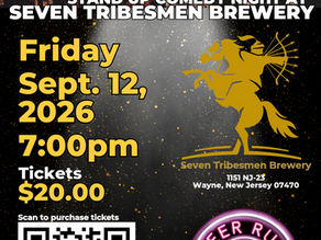 Saturday September 12, 2026 @ Seven Tribesman Brewery - Wayne, New Jersey