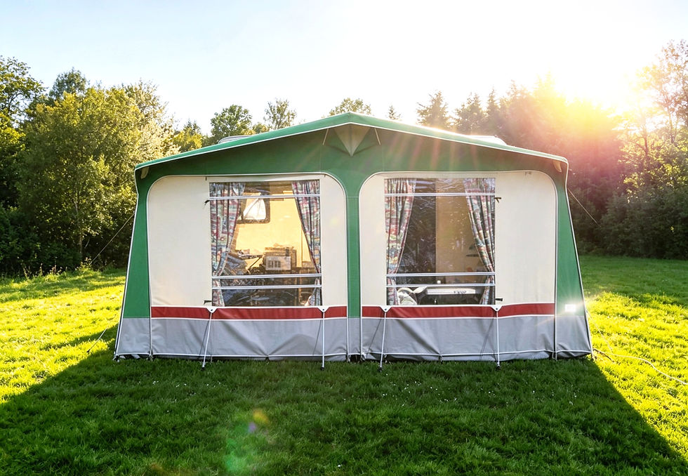 Ventura Neptune by Isabella green and grey caravan awning Size 10 with IXL fibre frame