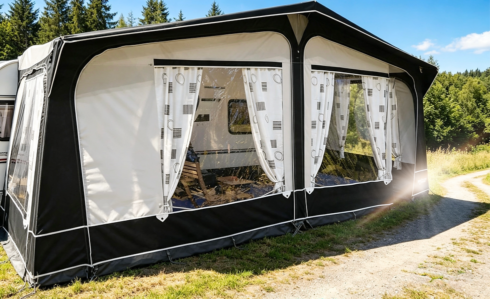 Camptech Cayman Size 11 900–925cm Anthracite Light Grey full caravan awning