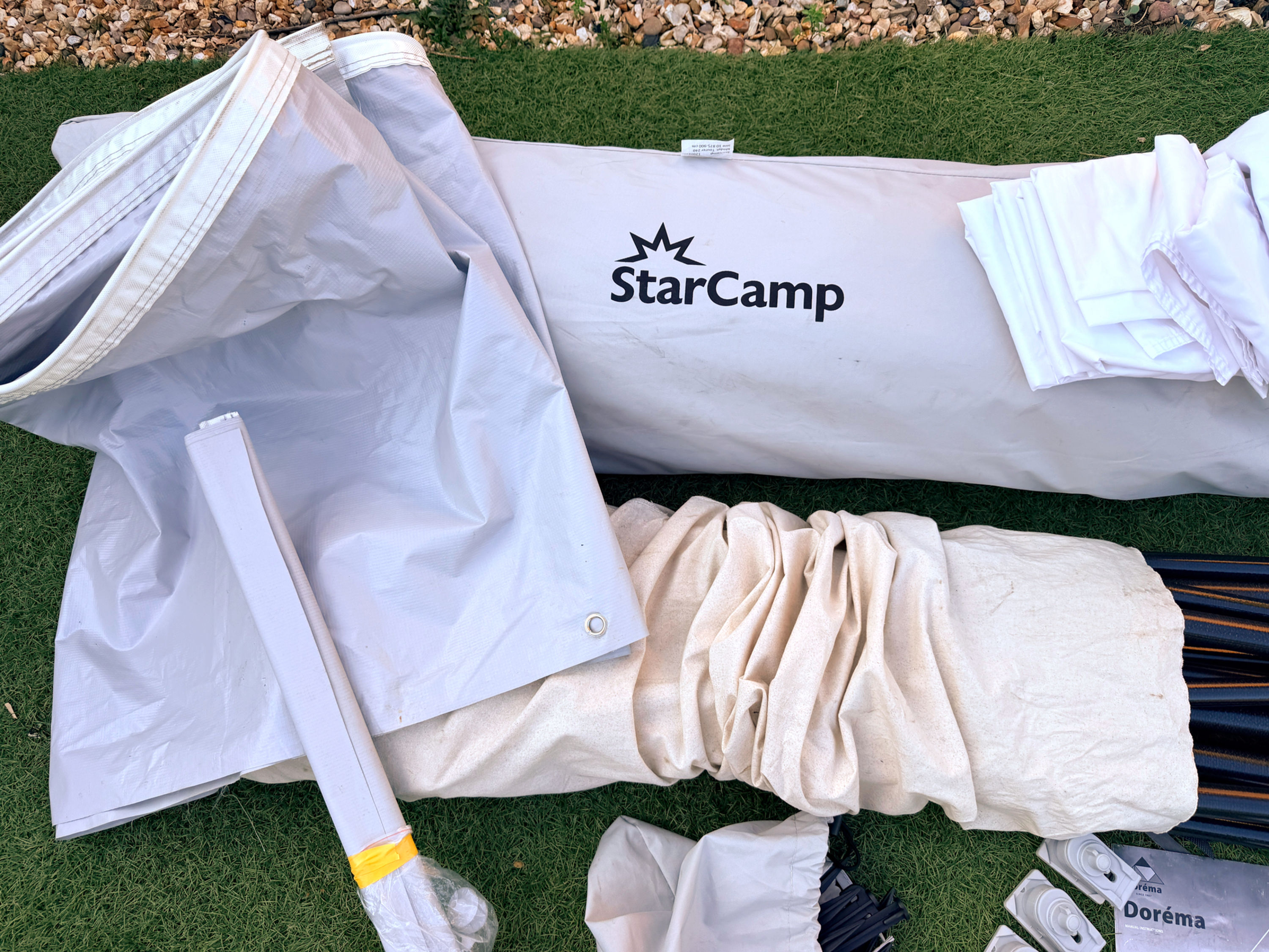 Dorema Starcamp Tourer caravan awning Size 10 (875–900cm) with carbon fibre frame in excellent used condition.
