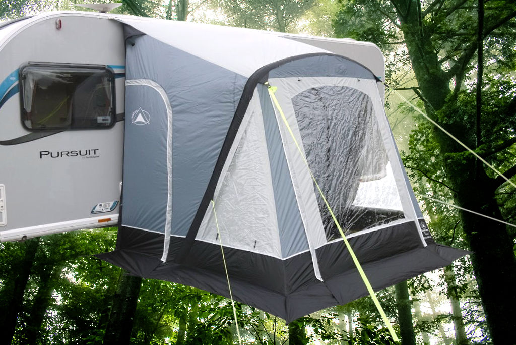 SunnCamp Swift 260 AIR inflatable caravan porch awning with pump and curtains