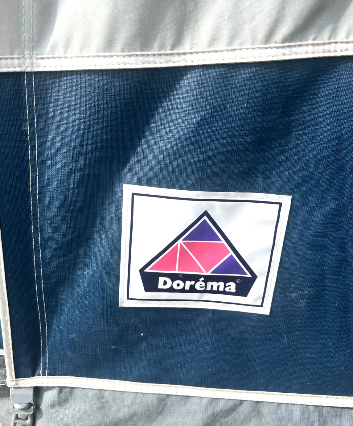 Dorema Garda 240 DeLuxe Size 17 1050–1075cm blue grey seasonal caravan awning with steel frame