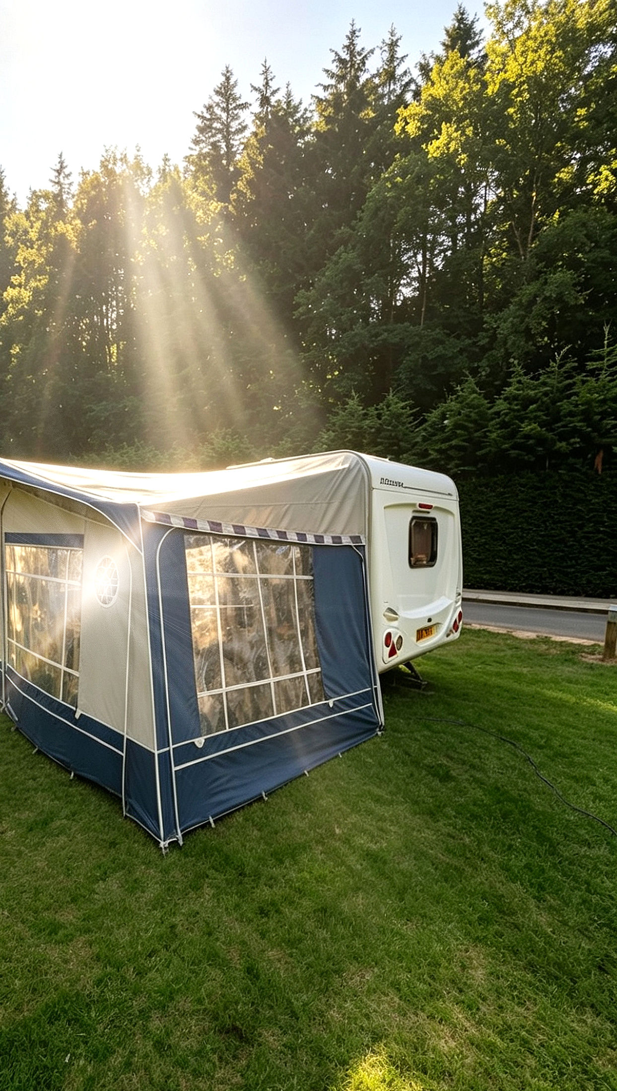 Isabella Capri Lux caravan awning size 7 (800–825cm) with Zinox steel frame and carpet in excellent used condition.