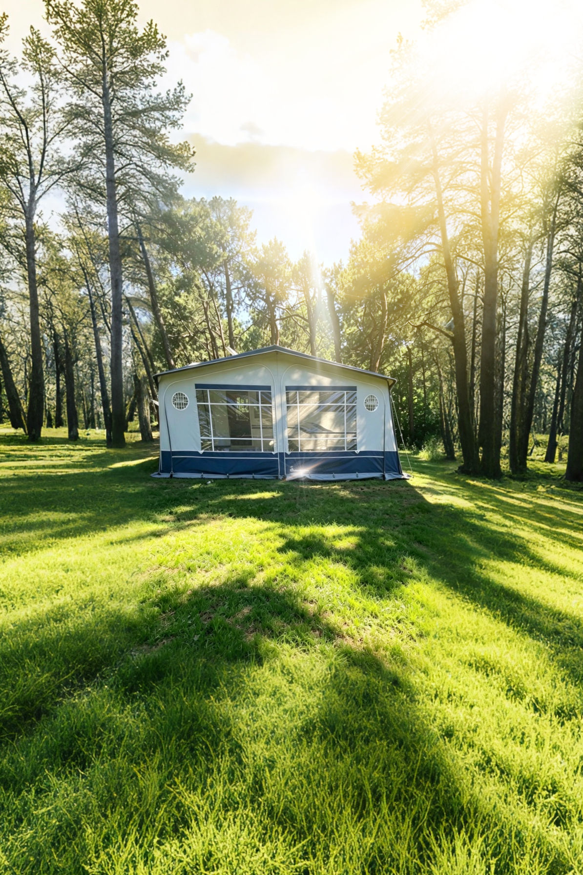 Isabella Capri Lux caravan awning size 7 (800–825cm) with Zinox steel frame and carpet in excellent used condition.
