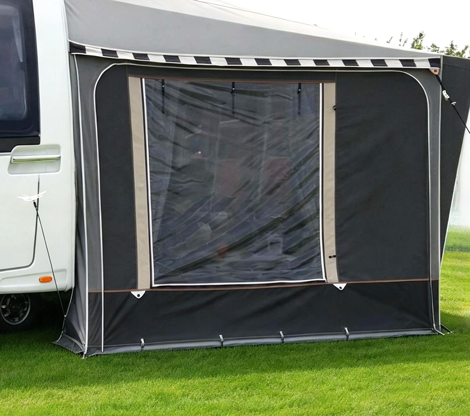 Isabella Capri Coal A825 G13 full caravan awning with CarbonX frame