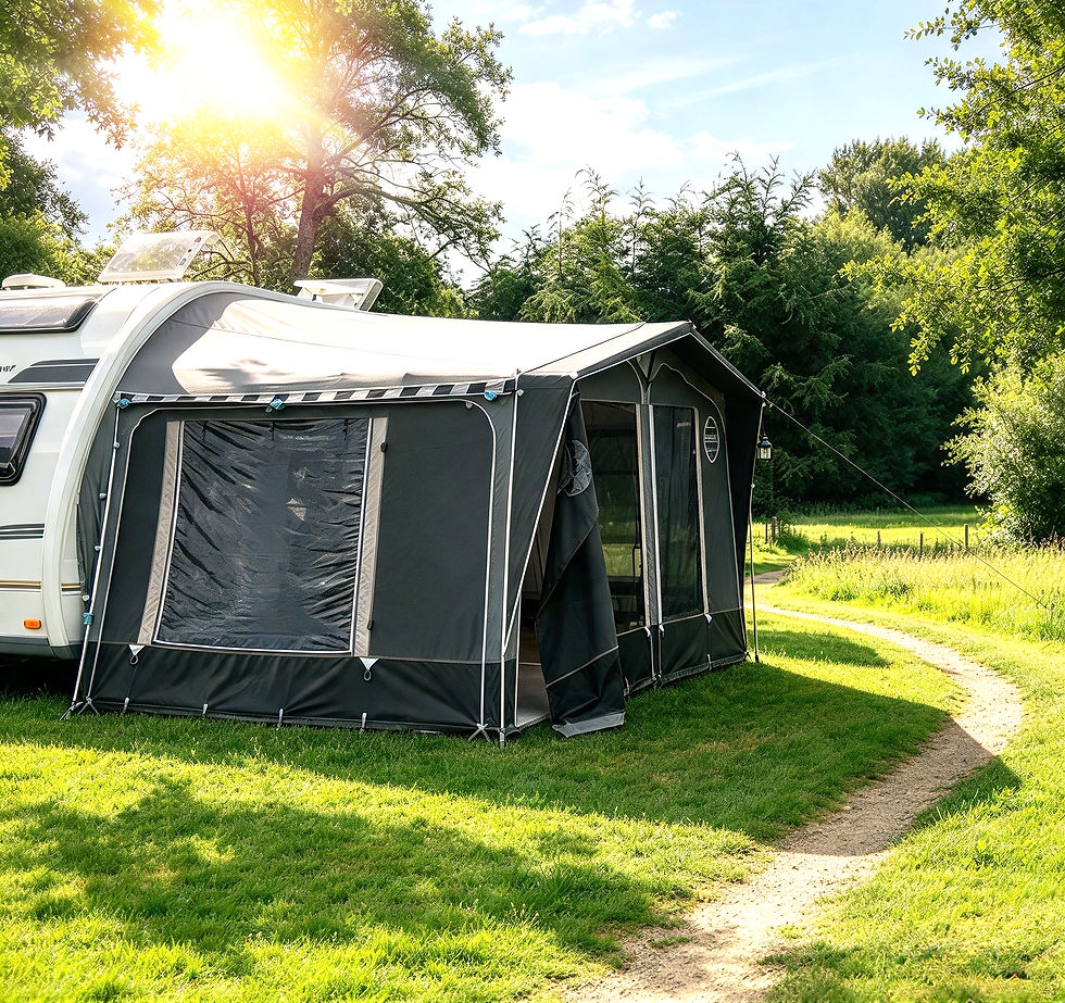 Isabella Capri Coal A825 G13 full caravan awning with CarbonX frame