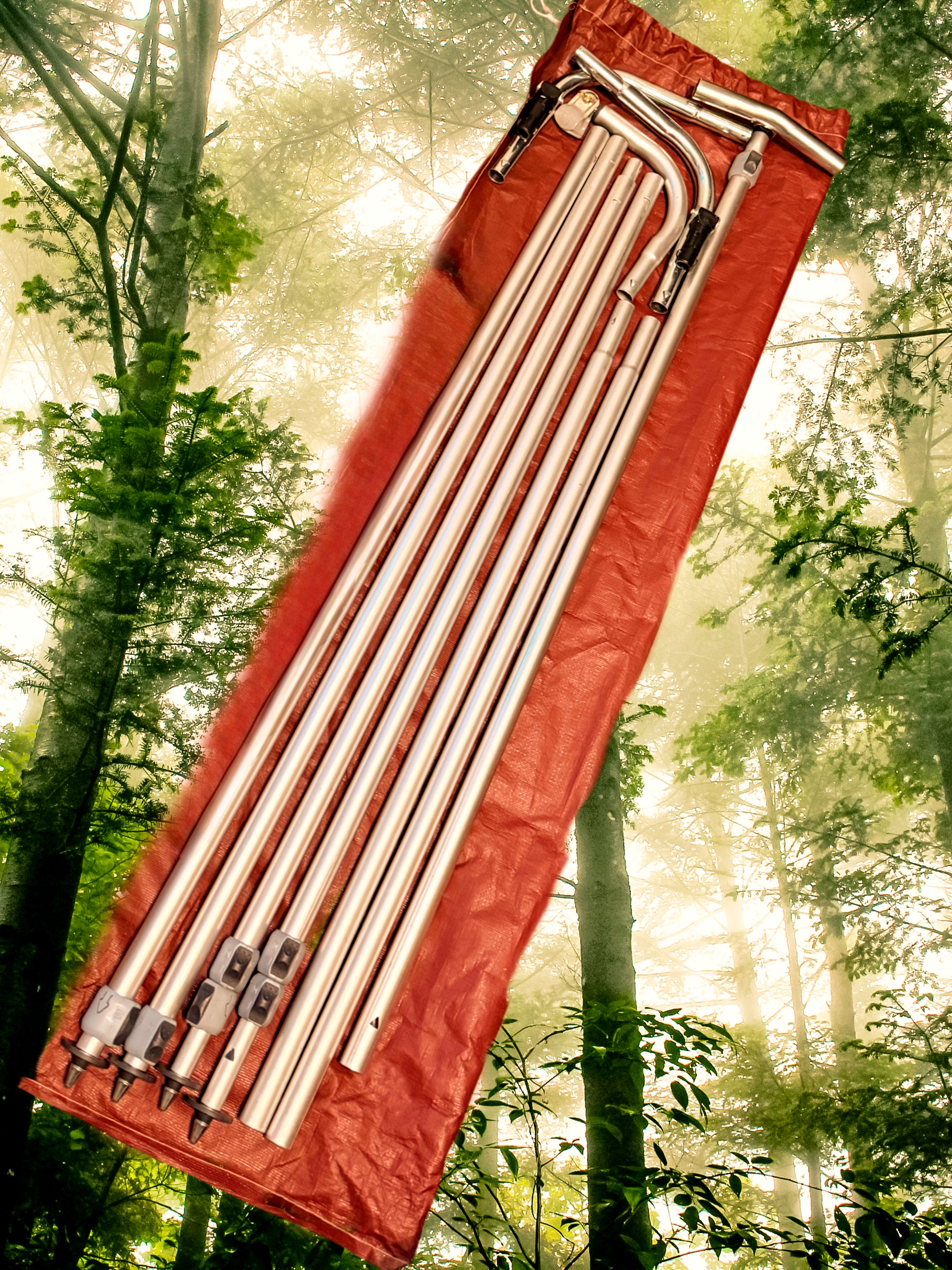Complete Easy Alloy replacement pole frame and storage bag for Tall 520 Plus Annexe Plus