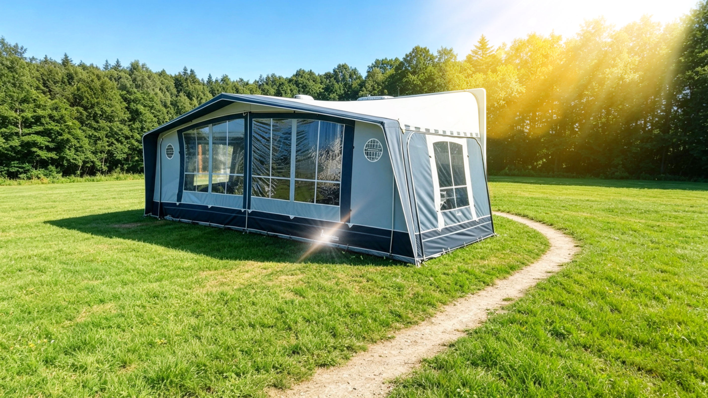 Isabella Ambassador Sky Tweed 1000cm Size 14 caravan awning CarbonX frame