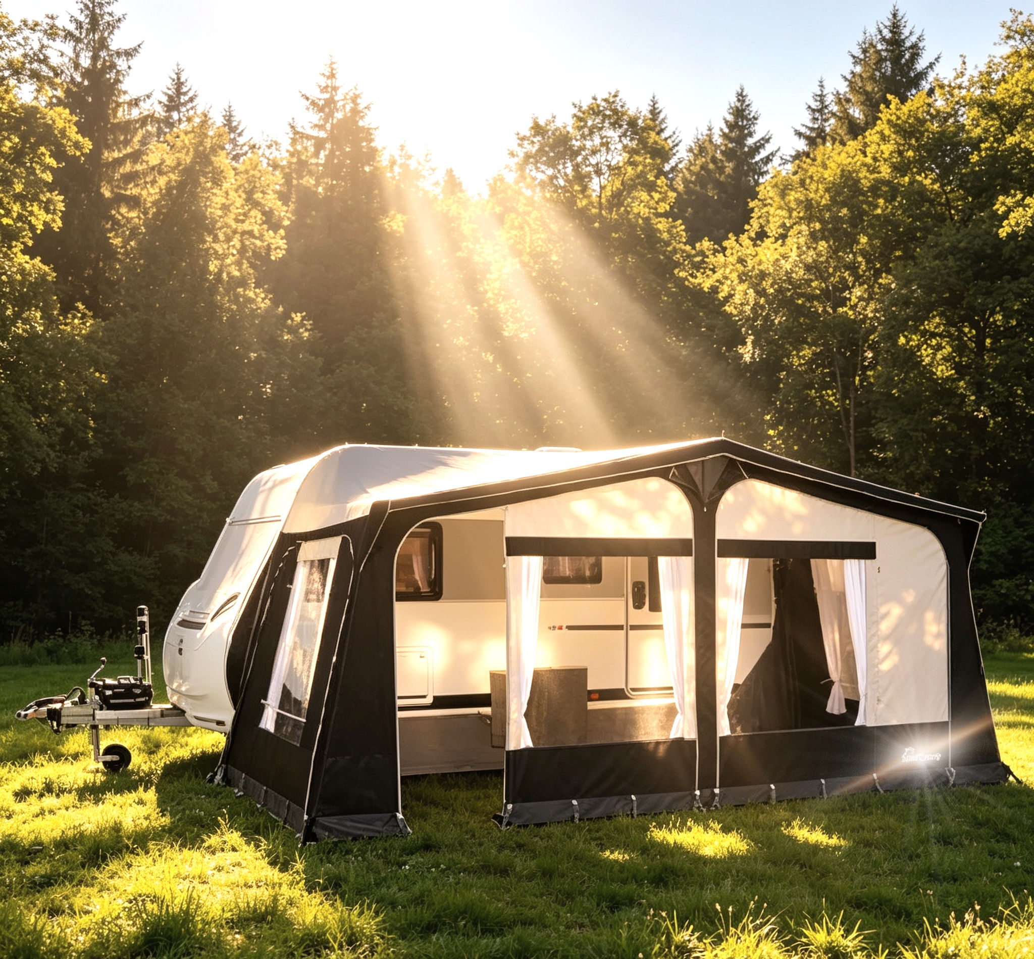 Dorema Starcamp Tourer caravan awning Size 10 (875–900cm) with carbon fibre frame in excellent used condition.