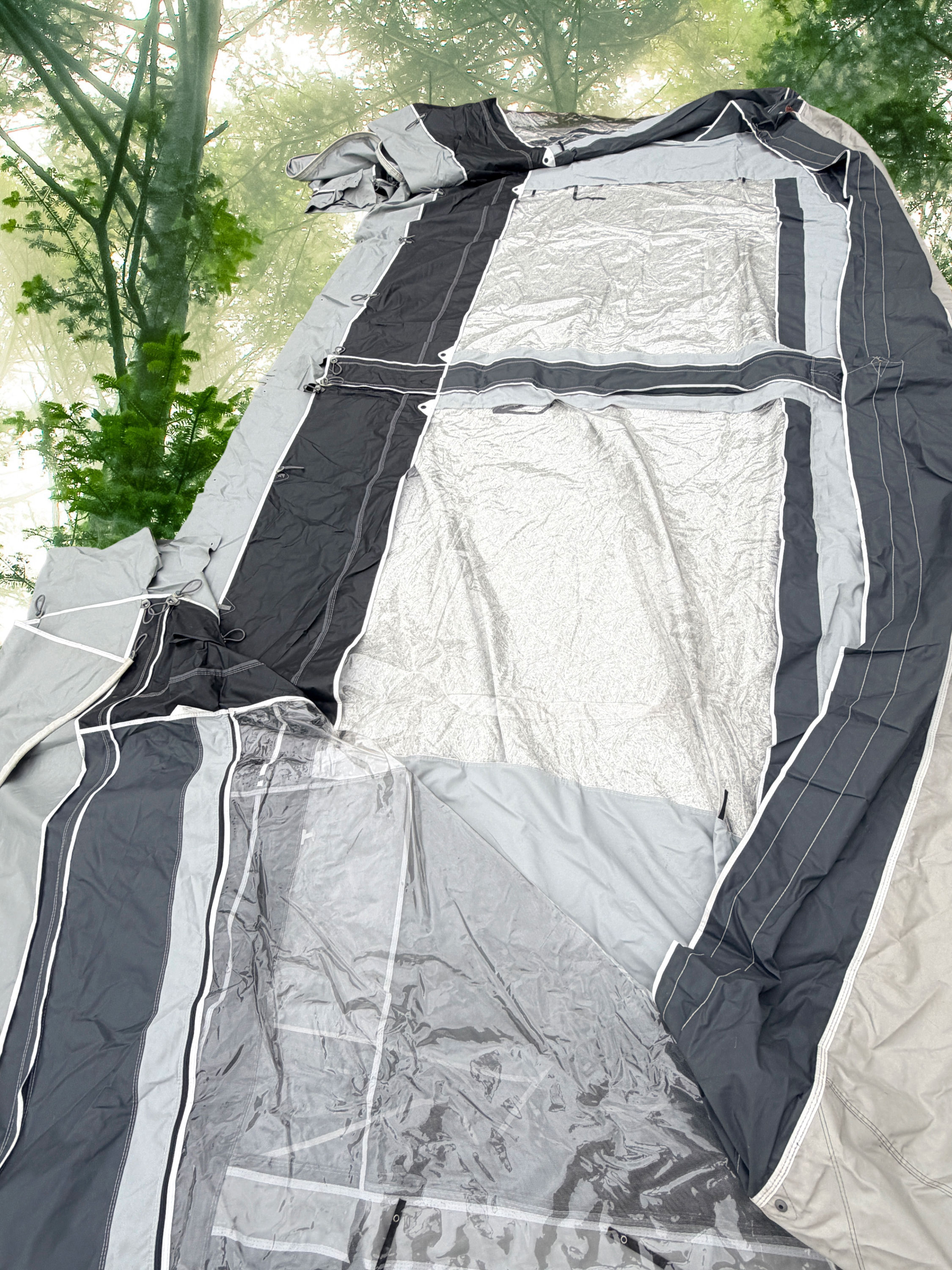 Ventura Pacific D250 A925 G16 911–935cm full caravan awning with Prenox steel frame