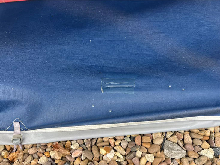 Isabella Capri Lux blue and grey caravan awning Size 14 with CarbonX frame