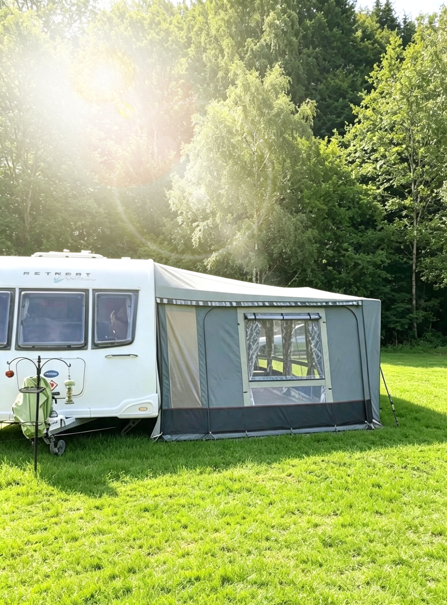 Isabella Commodore Dawn seasonal caravan awning 1050cm with Zinox steel frame and 3m depth